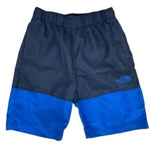 The North Face Blue Colorblock Flash Dry Bathing Suit Trunks Sz M 10-12 Kids